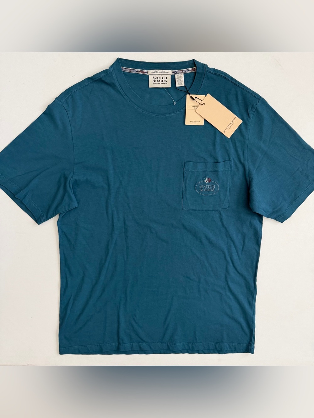 Scotch & Soda Teal Short-Sleeve Pocket Tee Size M